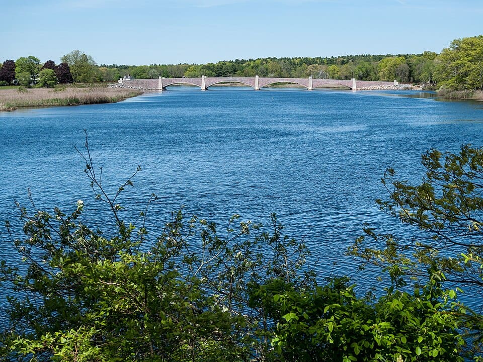 Berkley-Dighton Bridge crossing the Taunton River in Massachusetts